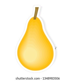 fruit sticker vector