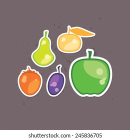 Fruit stickers collection