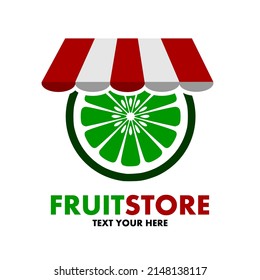 Fruit store logo template illustration
