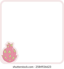 Fruit Summer Frame Note Template