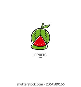 fruit symbol illustration concept, can be used for health product logos, plantation or agricultural product logo symbols, juice drink brands or fruit shops etc. Simple, iconic, clean and attractive 