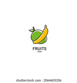 fruit symbol illustration concept, can be used for health product logos, plantation or agricultural product logo symbols, juice drink brands or fruit shops etc. Simple, iconic, clean and attractive 