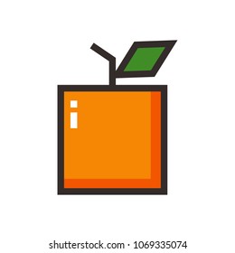 fruit symbol. juice icon. fresh logo. vector eps 10.