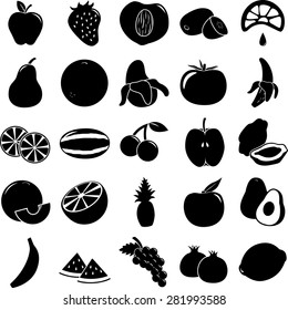 fruit symbols set
