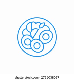 Fruchttisch Frühstück Symbol Vektor