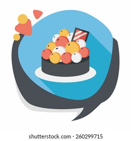 fruit tart flat icon with long shadow,eps10