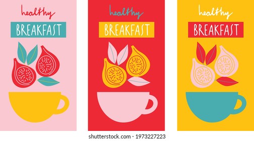 Fruit tea and berries tea hand drawing logo design. Isolated vector illustration. Handmade delicious flavored drinks, cups and spices. Set of hand drawn flavored drinks or natural beverages.