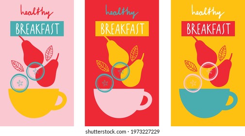 Fruit tea and berries tea hand drawing logo design. Isolated vector illustration. Handmade delicious flavored drinks, cups and spices. Set of hand drawn flavored drinks or natural beverages.