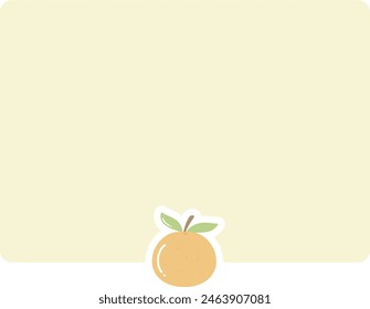 Cuadro de texto de fruta Fondo Cute Quote Box Nota