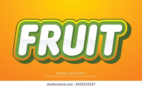 fruit text effect template editable design for business logo and brand