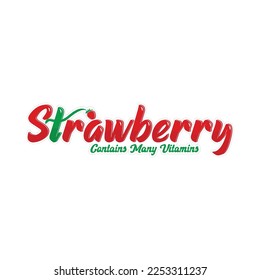 fruit theme lettering logo design