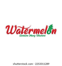fruit theme lettering logo design