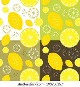 fruit theme seamless background illustration template Ã¢Â?Â? lemon 