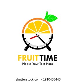 Fruit time logo template illustration