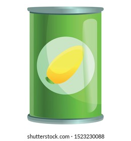 Fruit tin can icon. Cartoon of fruit tin can vector icon for web design isolated on white background