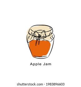 Fruit Traditional Jam Vector Illustration