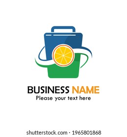 Fruit trash logo template illustration