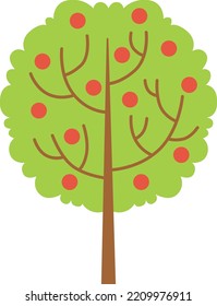 Fruit tree icon. Garden symbol. Natural plant