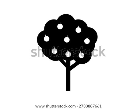 Fruit tree icon isolated on white background.