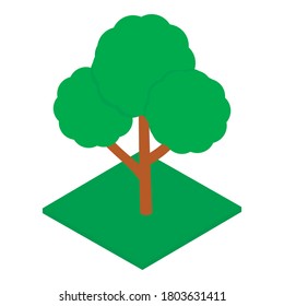Icono de árbol de frutas. Isométrica ilustración del icono vectorial de árboles frutales para web