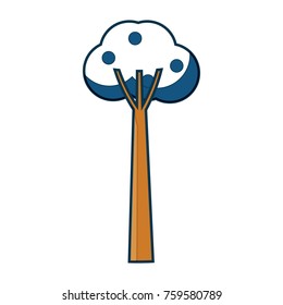 fruit tree icon over white background vector illustration