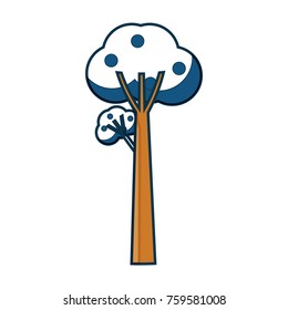 fruit tree icon over white background vector illustration