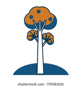 fruit tree icon over white background vector illustration