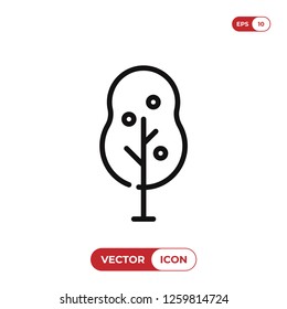 Fruit tree icon vector
