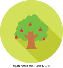 Fruit Tree icon vector image. Can also be used for Village. Suitable for mobile apps, web apps and print media.