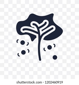 Fruit tree transparent icon. Fruit tree symbol design from Ecology collection. Simple element vector illustration on transparent background.