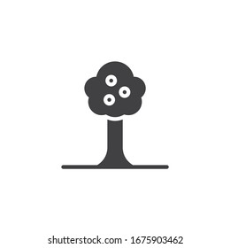 Fruit tree vector icon. filled flat sign for mobile concept and web design. Apple tree glyph icon. Symbol, logo illustration. Vector graphics