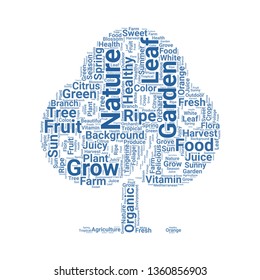 fruit tree word cloud. tag cloud about fruit tree.
