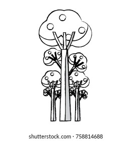 fruit trees iocn over white background vector illustration