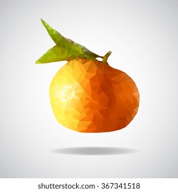 Fruit of the triangles. polygonal fruit. polygon Mandarin. manadarin of triangles. Mandarin of geometric shapes. 