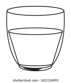 fruit tropical smoothie drink in small cup icon cartoon in black and white vector illustration graphic design