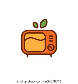 Fruit TV. Logo template.