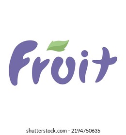 Ropa de parches para tipografía Fruit V30, uso comercial de parche de color púrpura de diseño urbano