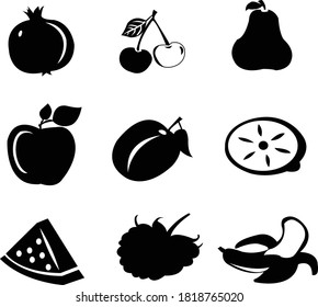 material del icono de fondo del desocupado de frutas