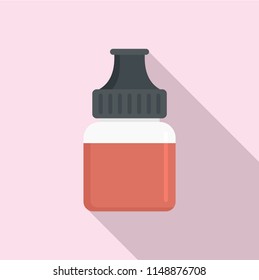 Fruit vape liquid icon. Flat illustration of fruit vape liquid vector icon for web design