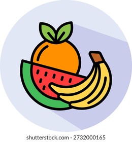 Fruchtvielfalt Symbol isometrische Vektorgrafik
