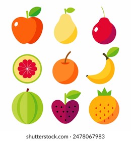 Fruit Vector Art, Fresh and Colorful Designs