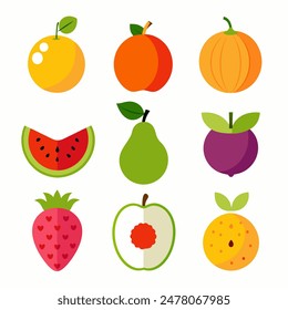 Fruit Vector Art, Fresh and Colorful Designs
