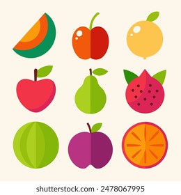 Fruit Vector Art, Fresh and Colorful Designs