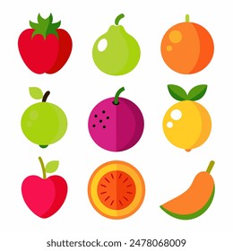 Fruit Vector Art, Fresh and Colorful Designs