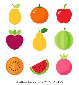 Fruit Vector Art, Fresh and Colorful Designs