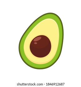 Früchte Vektoravocado, halbiert einzeln auf weißem Hintergrund Gesunde Ideen zum Gewichtsverlust