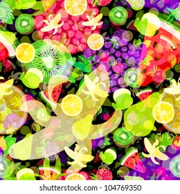 Fruit vector background package design abstract texture bright colorful pattern
