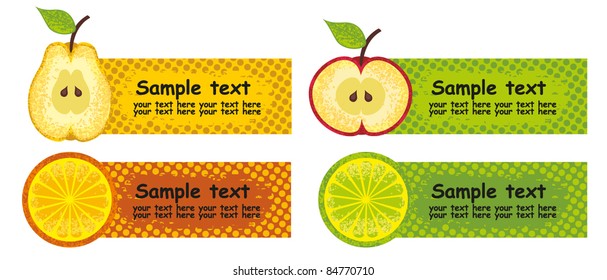 fruit vector banners