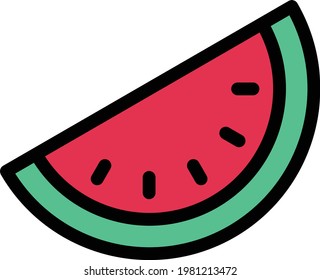 fruit vector color line icon