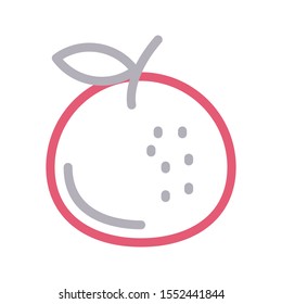 fruit vector colour line icon